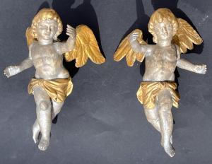 coppia di sculture: angioletti-putti