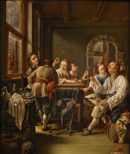 Allegra compagnia in un interno, Jacob Duck (Utrecht, 1600 - 1667) attribuibile