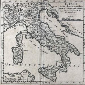 Carta Geografica Antica dell’Italia 1748